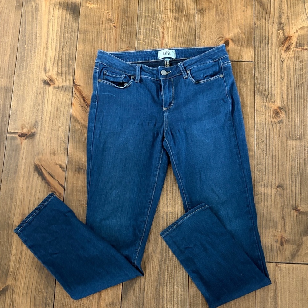 PAIGE Dark Blue Skyline Skinny Jeans